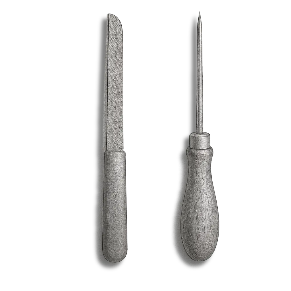 Lime et échoppe utilisés dans les formations de Joaillerie et Sertissage