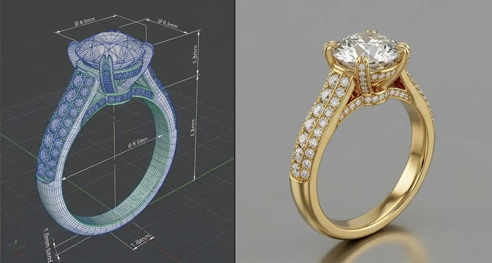 Alliance modélisée en 3D avec rendu photoréaliste